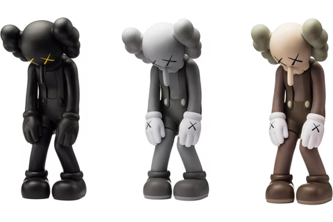 KAWS Small Lie Companion Vinyl Figure Black/Grey/Brown Set