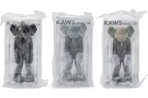 KAWS Small Lie Companion Vinyl Figure Black/Grey/Brown Set