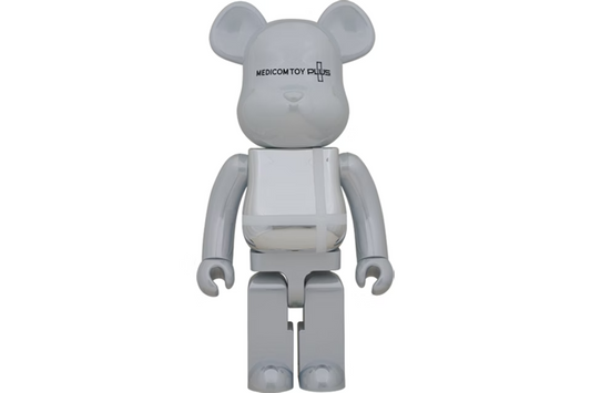 Bearbrick Medicom Toy Plus 1000% White Chrome Ver.