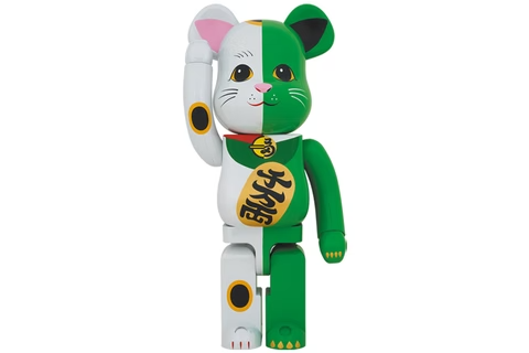 Bearbrick Maneki Neko 1000% White/Green