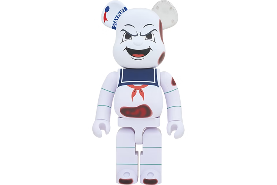 Bearbrick x Ghostbusters Stay Puft Marshmellow Man Angry Face 1000% White