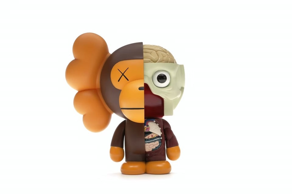 KAWS Bape Dissected Baby Milo Vinyl Figure Brown